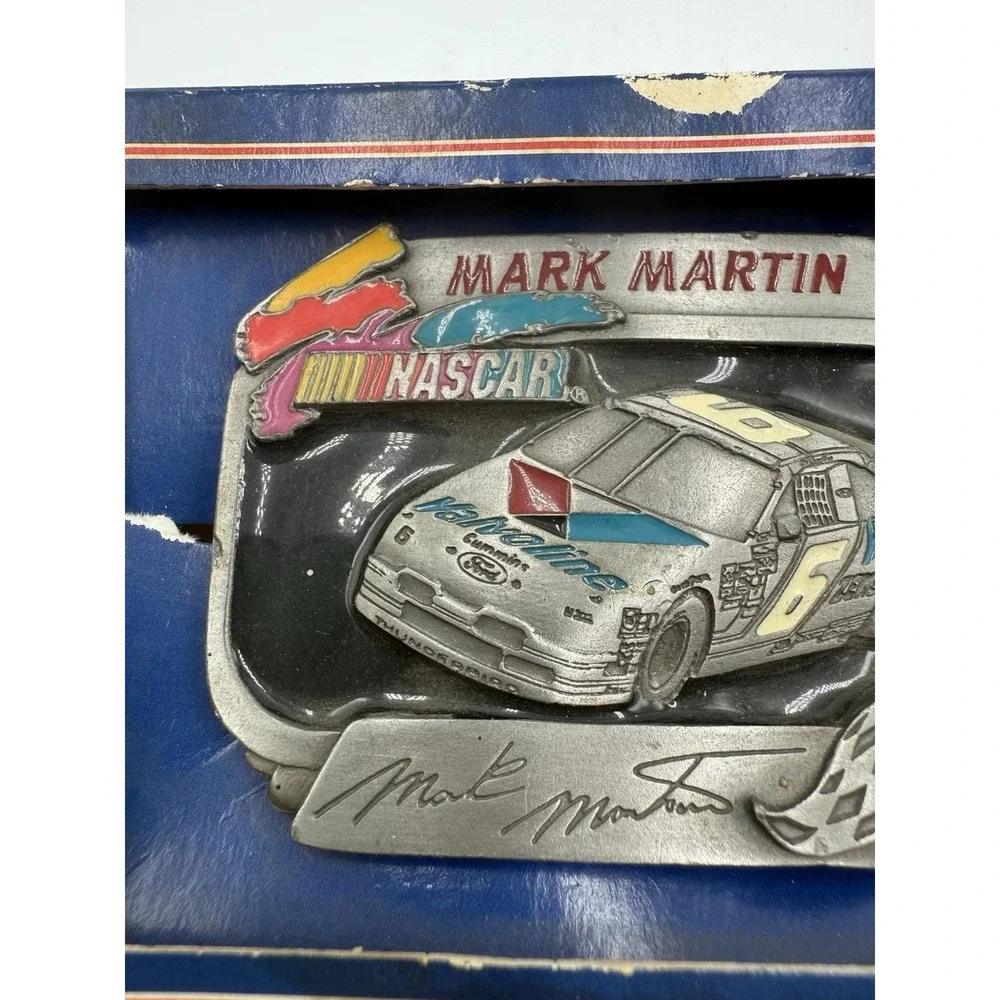 Vintage Mark Martin #6 NASCAR Belt Buckle Limited Edition Buckle Of‎ America